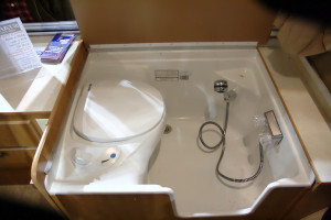 wet pop up campers bathroom