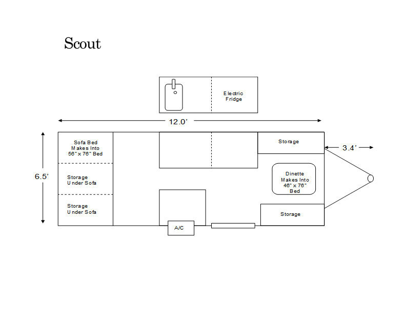 aliner scout floor plan Pop Up Campers