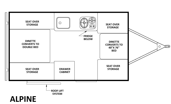 Chalet Alpine Floorplan Pop Up Campers