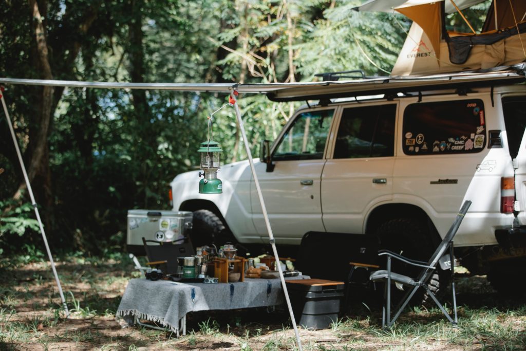 A tidy campsite.